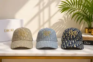 Unisex Cotton Canvas Dior Caps 
