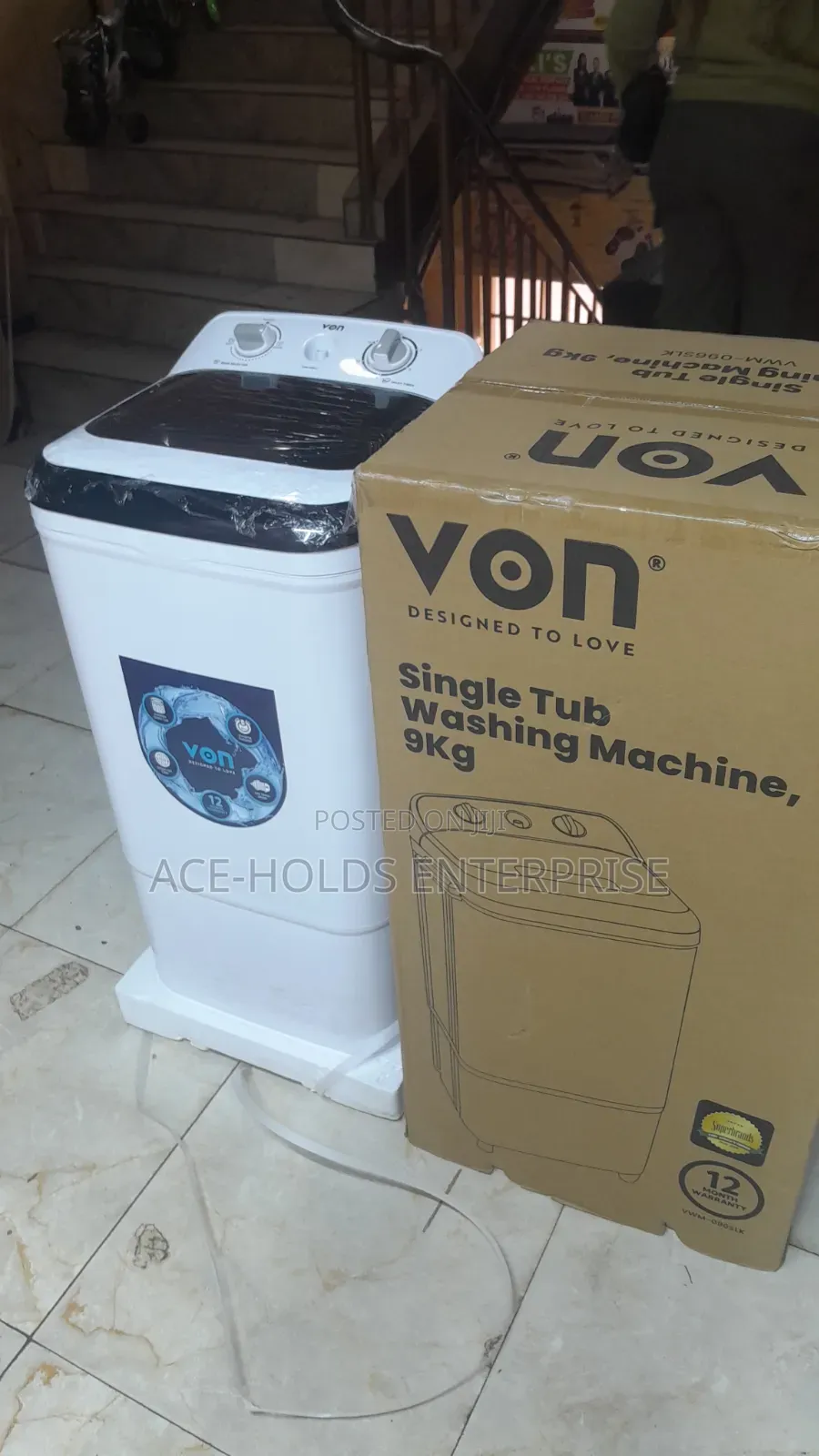 Von Single Tub 9kgs Washing Machine