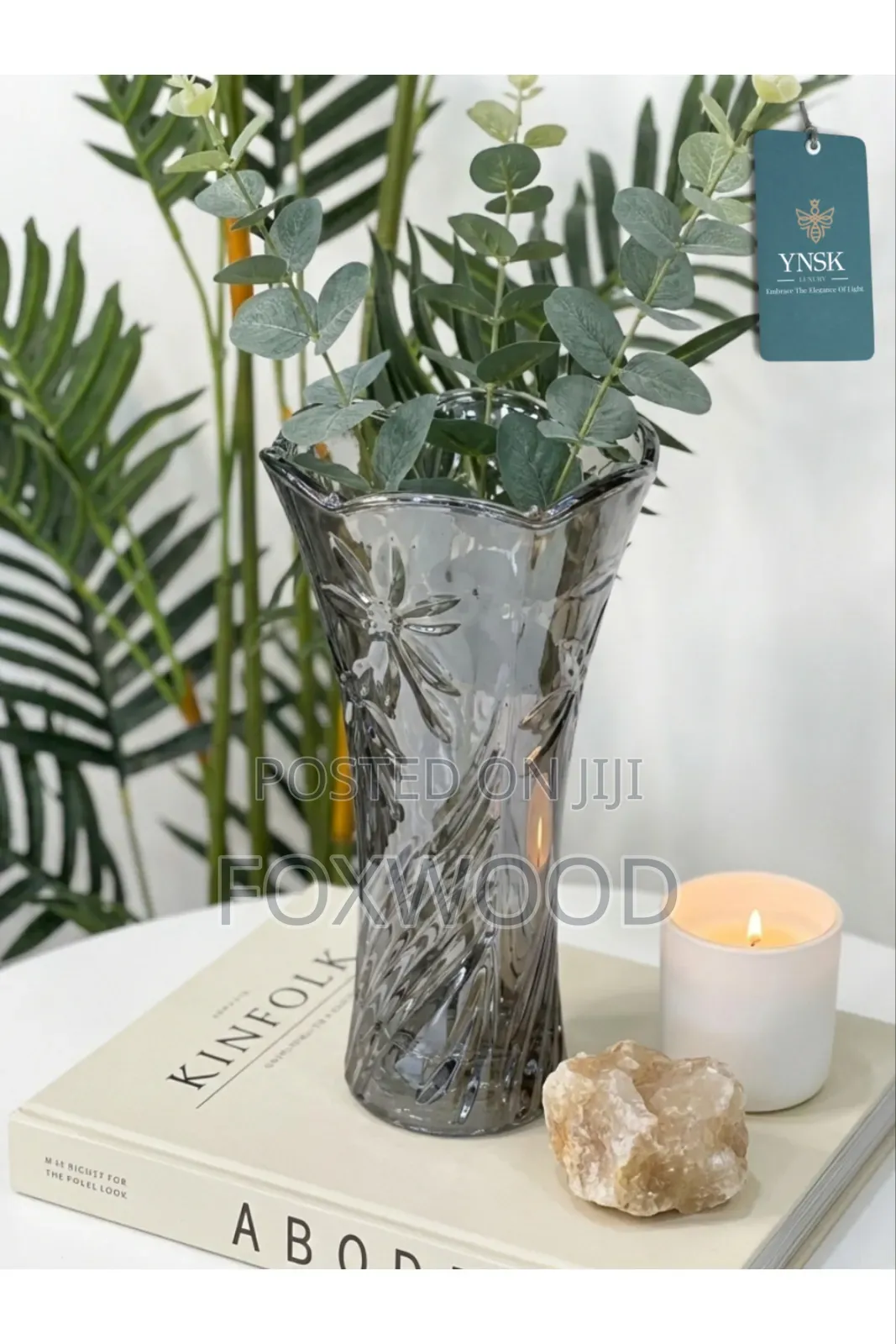 Red Cherry Black Flower Vase*