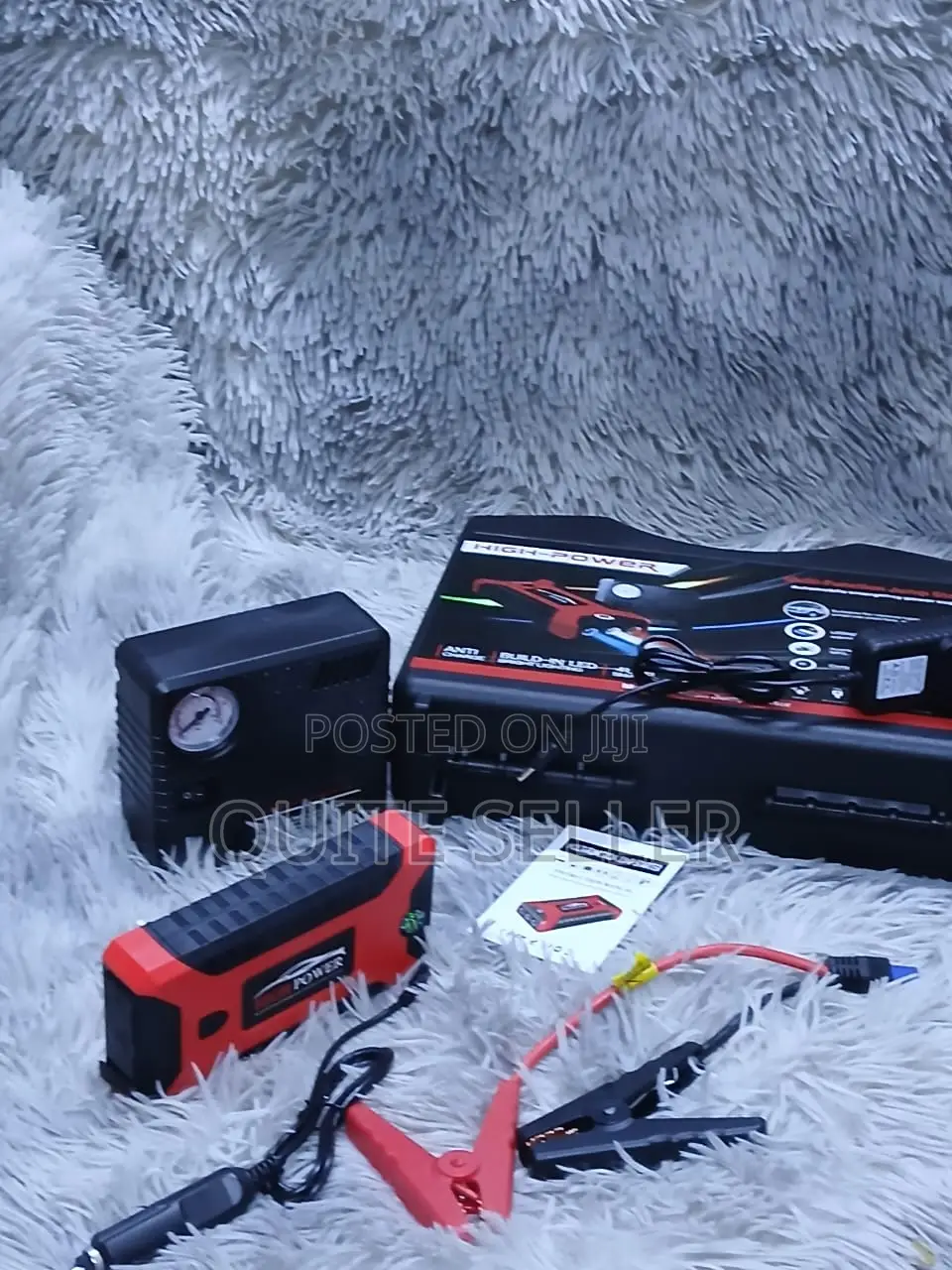 High-Power Car Jump Starter With Air Compressor