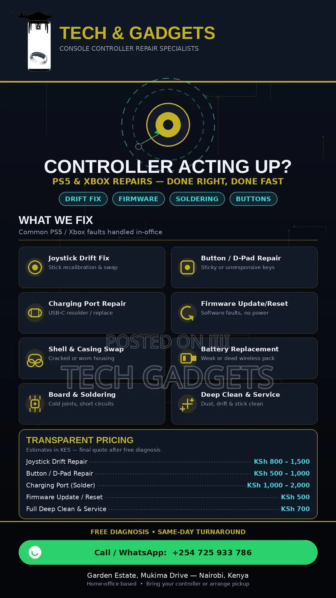 Playstation/XBox Controller Repair