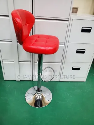 Flame Red Adjustable Barstool