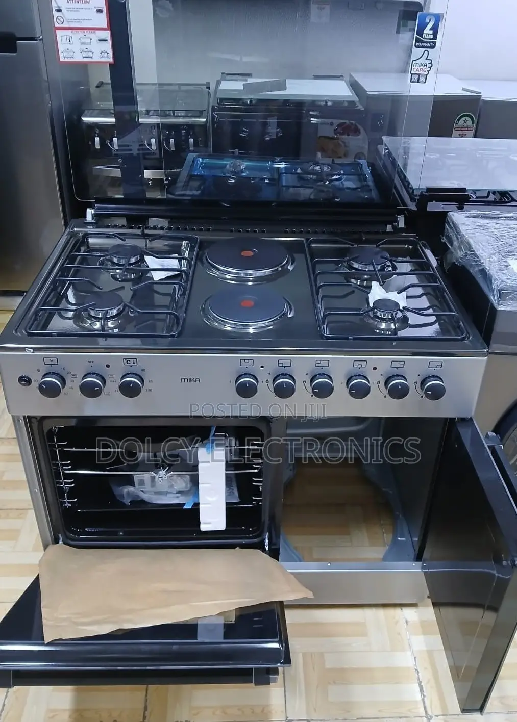 Mika Standing Cooker, 90cm X 60cm Mst9042eg4sb(Mst90pu42slgc4)