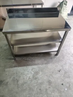 3-Tier Stainless Steel Table – 4ft (120cm) Heavy Duty