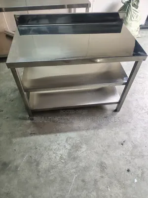 3-Tier Stainless Steel Table – 4ft (120cm) Heavy Duty
