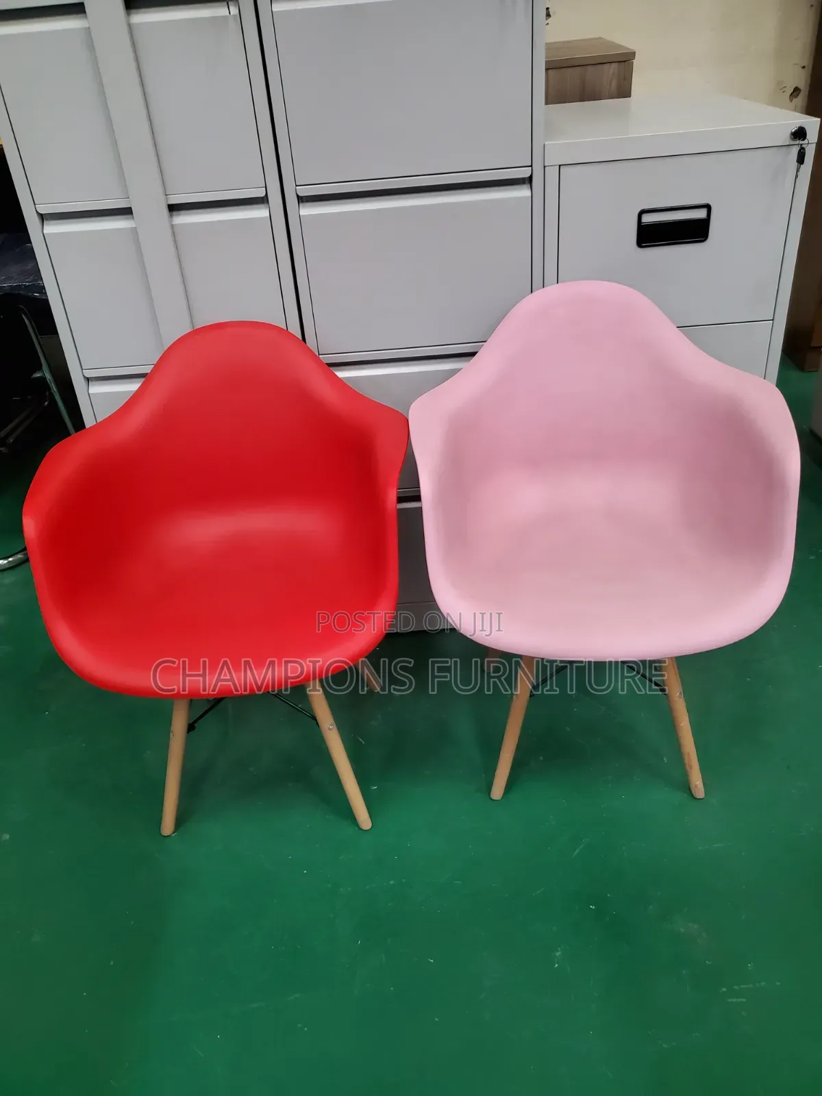 Eames Style Armchair With Wooden Leg