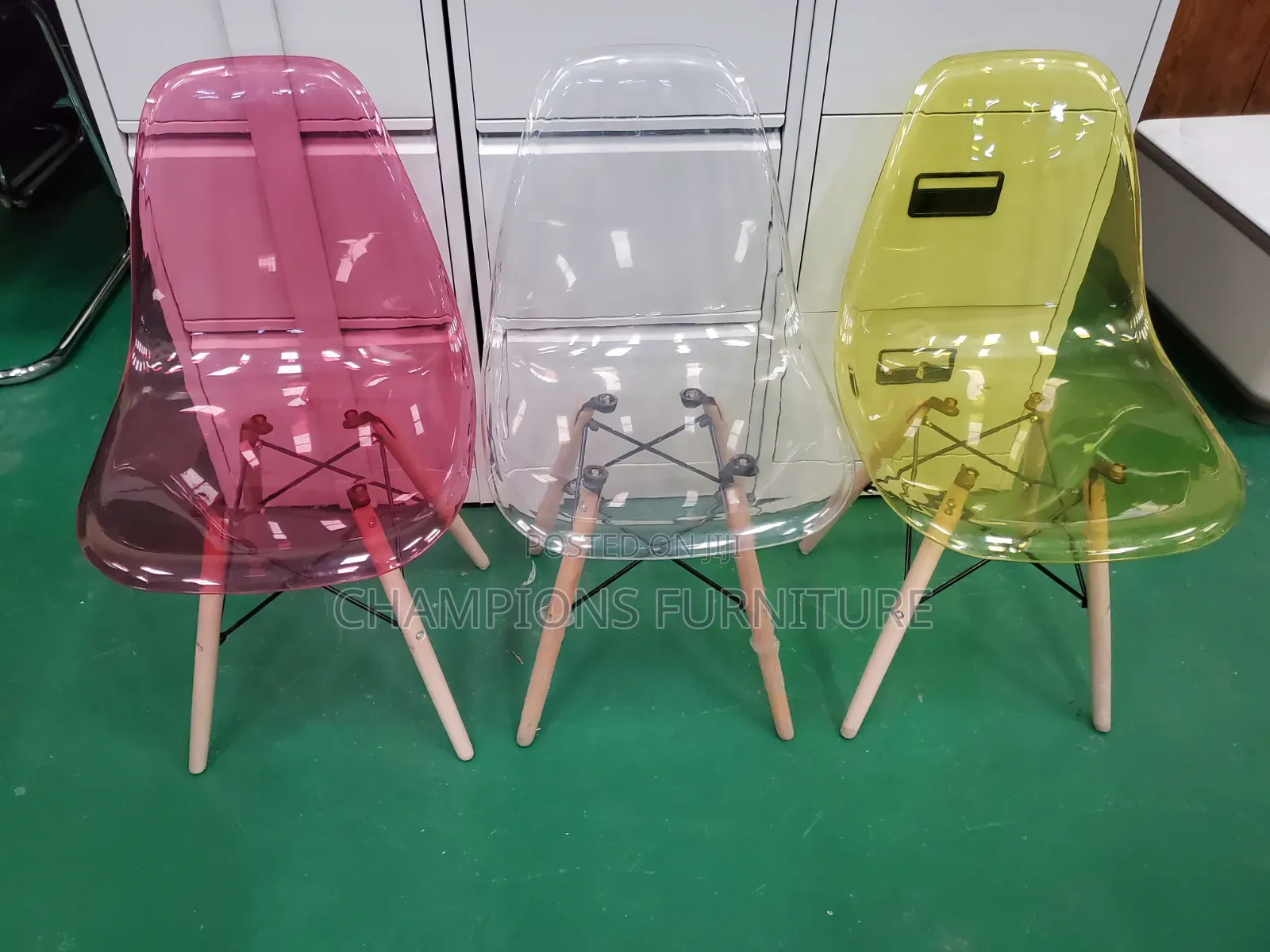 Acrylic Eames Style Accent Chairs