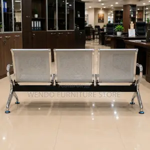Office Bench; Three Seaters Metallic Anti Scratch Office Bench