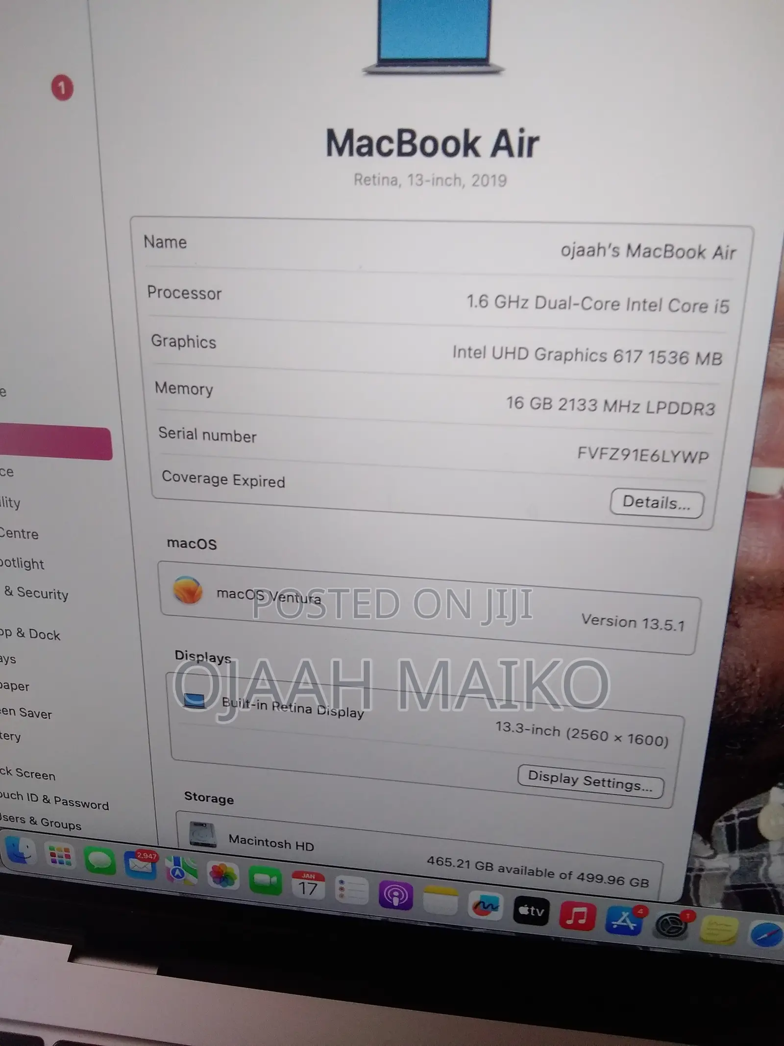 New Laptop Apple MacBook Air 16GB Intel Core i5 eMMC 16 GB