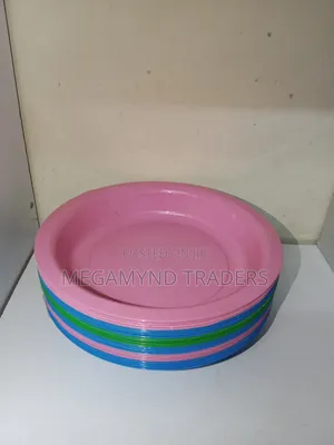 12pc Reusable Plastic Plates / Party Plate