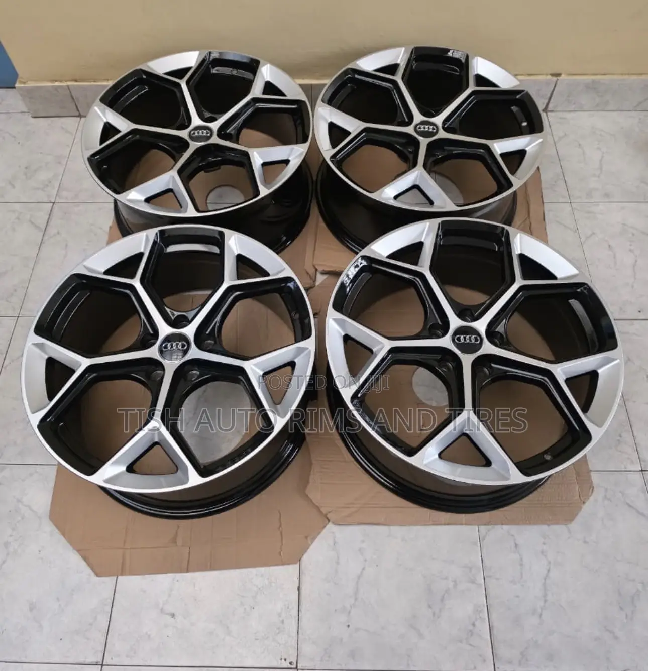 Black Silver Audi 19 Inch Rims Set