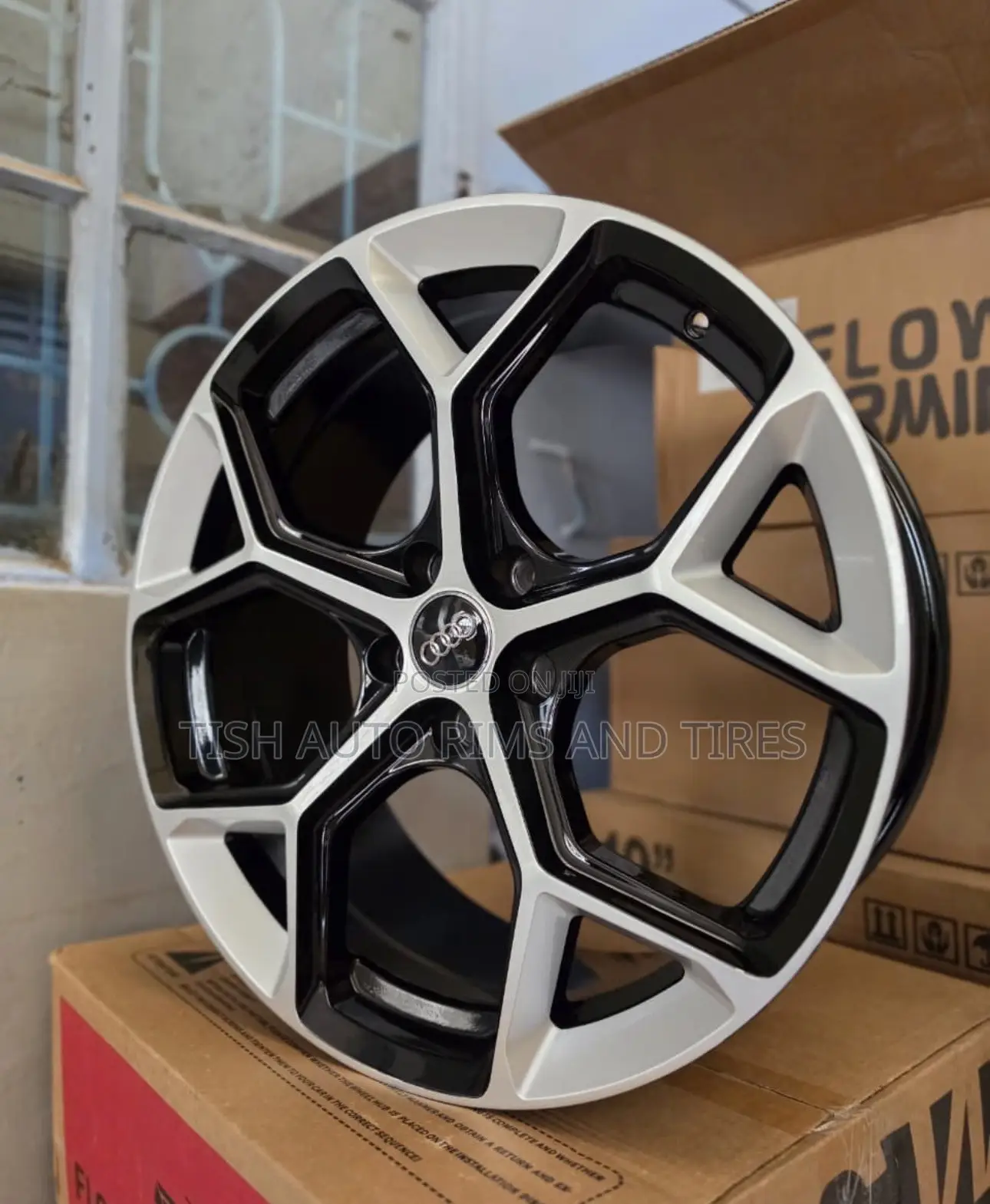 Black Silver Audi 19 Inch Rims Set