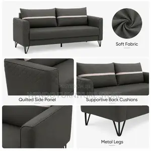 Office Sofa; Five Seaters Gray Executive Reception Sofa Set