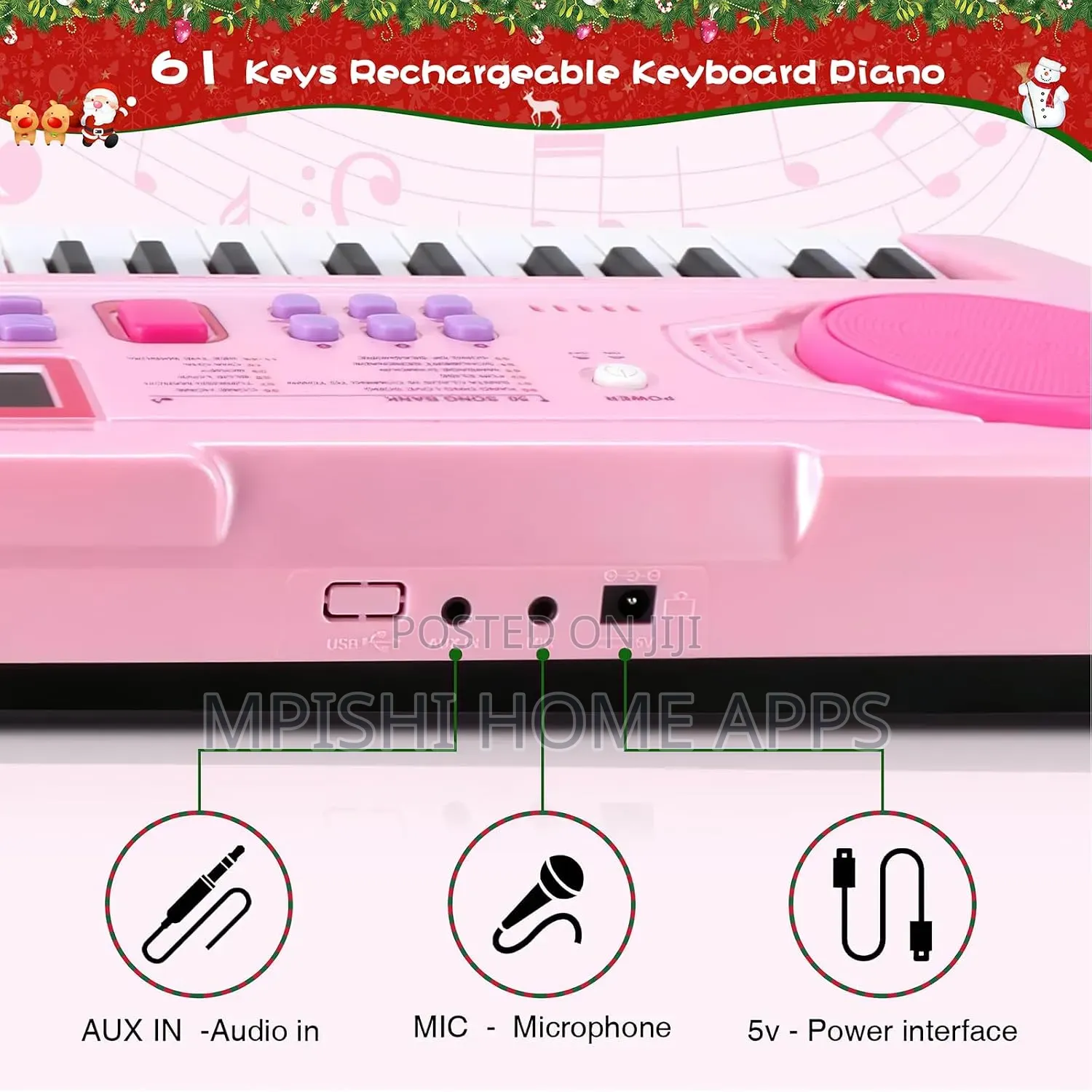 61 Key Portable Electronic Piano