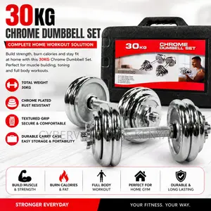 30KG Chrome Adjustable Dumbbell Set With Carry Case