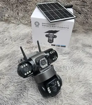 4G Solar Powered PTZ Security Camera Triple Lens CCTV