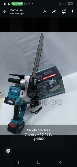 Cordless/Rechargable Chainsaw 16inch(Makita)