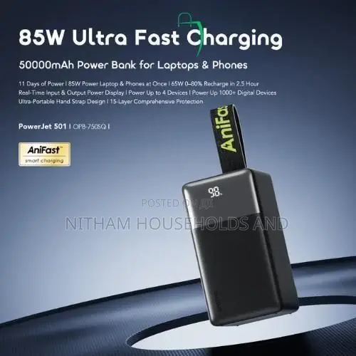 Oraimo Powerjet 85w 50,000mah Ultra Fast Charging Power Bank