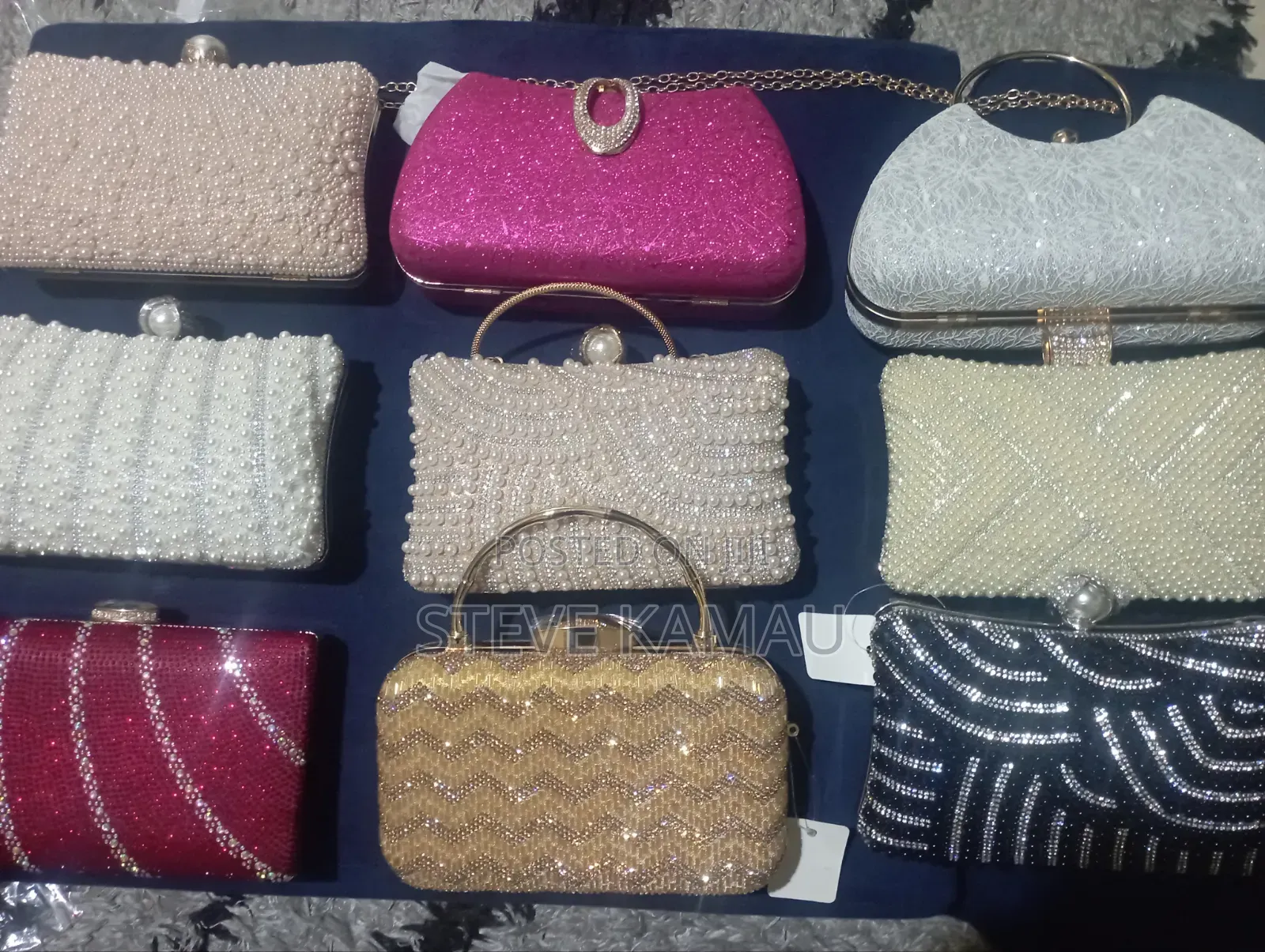 Stunning Party Clutch Evening Event Bag With Handle or Shoulder Chain