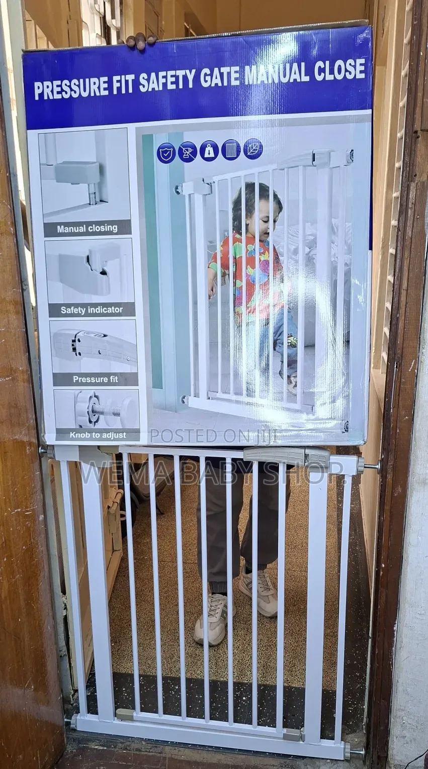 Adjustable Baby/Pet/Kid Safety Security Gate/Stair Barrier Extension
