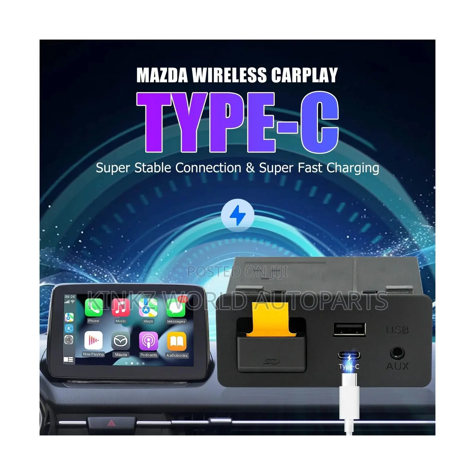 Mazda Retrofit CarPlay/Android Auto USB Adapter Hub P2.1 Type-C