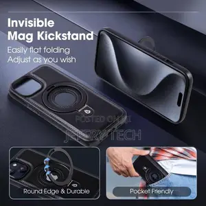Apple iPhone 12 Pro Max Case, Premium Magnetic Leather Back Cover With