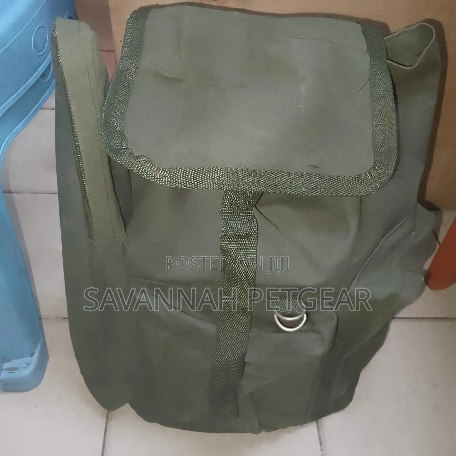 Olive-Green Canvas Utility Artificial Insemination Haversack (2 L,3 L)