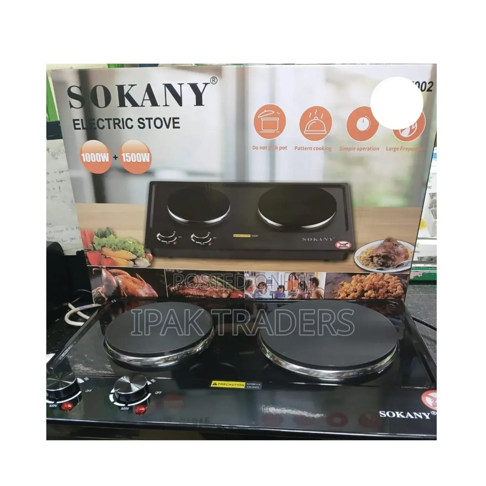 Sokany Double Stove Electric 1000w +1500w