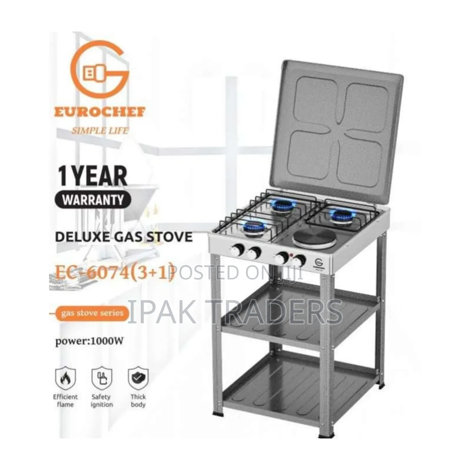 Eurochef EC-6074(4G) Deluxe Gas Stove