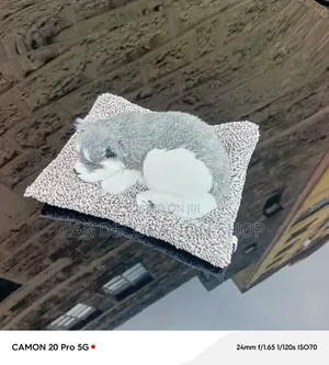 Sleeping Cute Dog/Puppy Toy Resting on Textured Cushion Mat