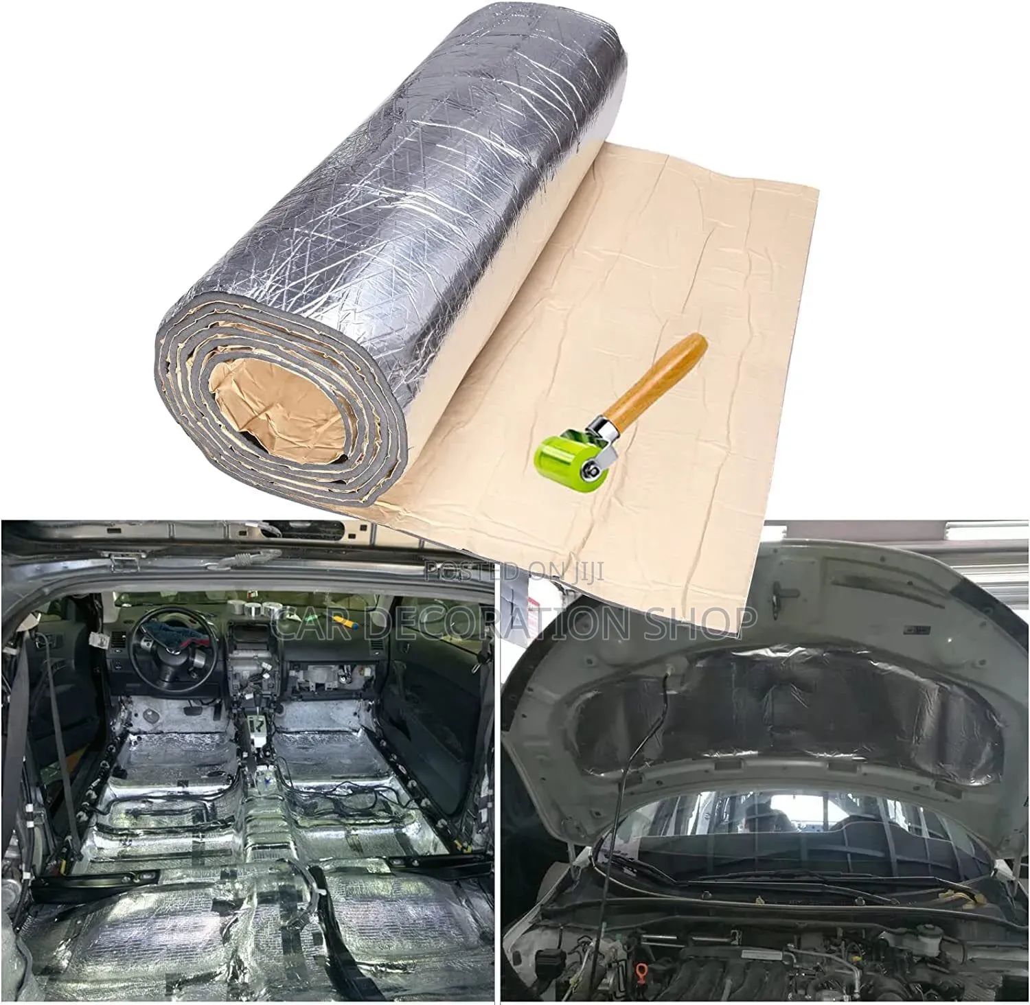 Car Bonnet and Floor Heat Shield Mat Self Adhesive Thermal Insulation