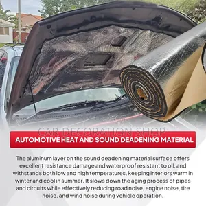 Car Bonnet and Floor Heat Shield Mat Self Adhesive Thermal Insulation