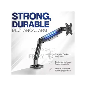 Ergonomic Single Arm Monitor Stand, Gas Spring Monitor Mount for Upto