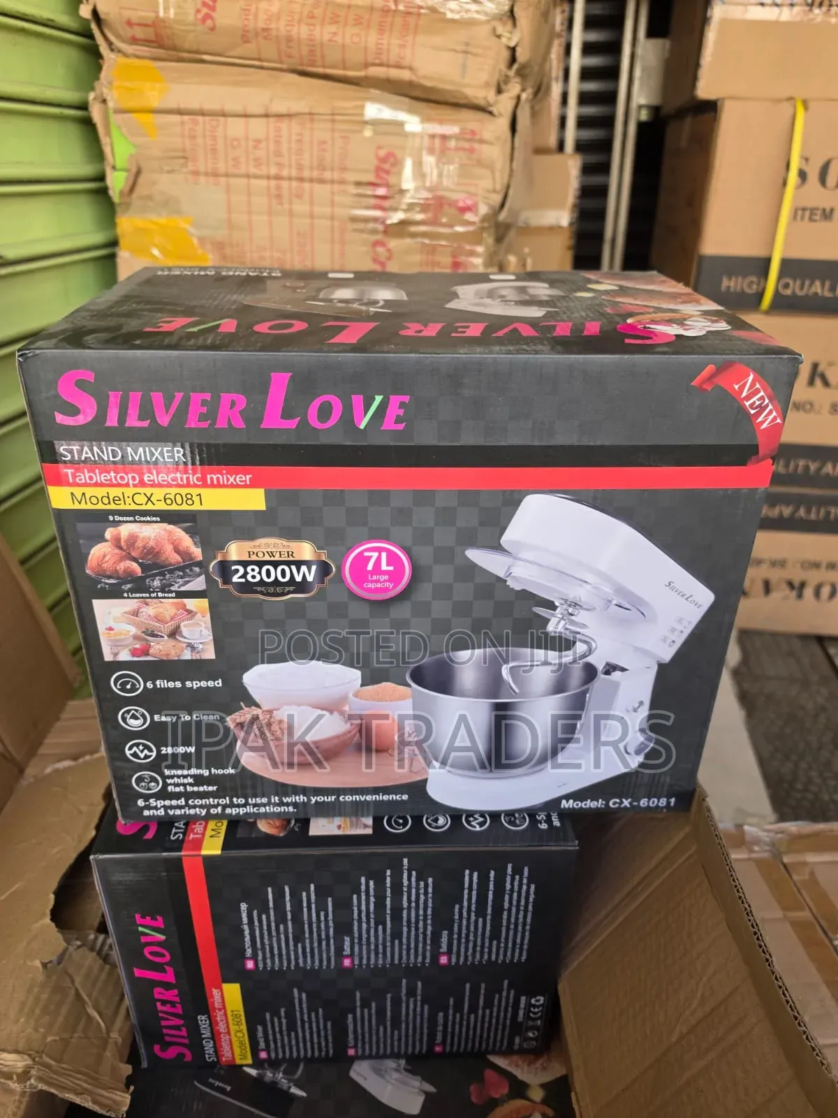 Silver Love Stand Mixer 7litres 2800 Watts