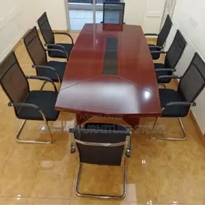 Boardroom Table; 240CM Executive Mahogany Finish Boardroom Table