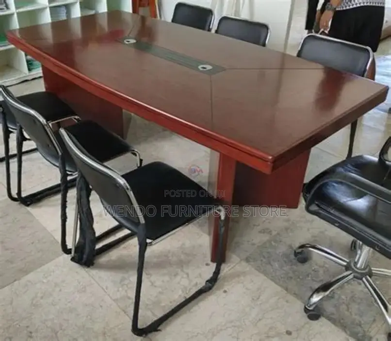 Boardroom Table; 240CM Executive Mahogany Finish Boardroom Table