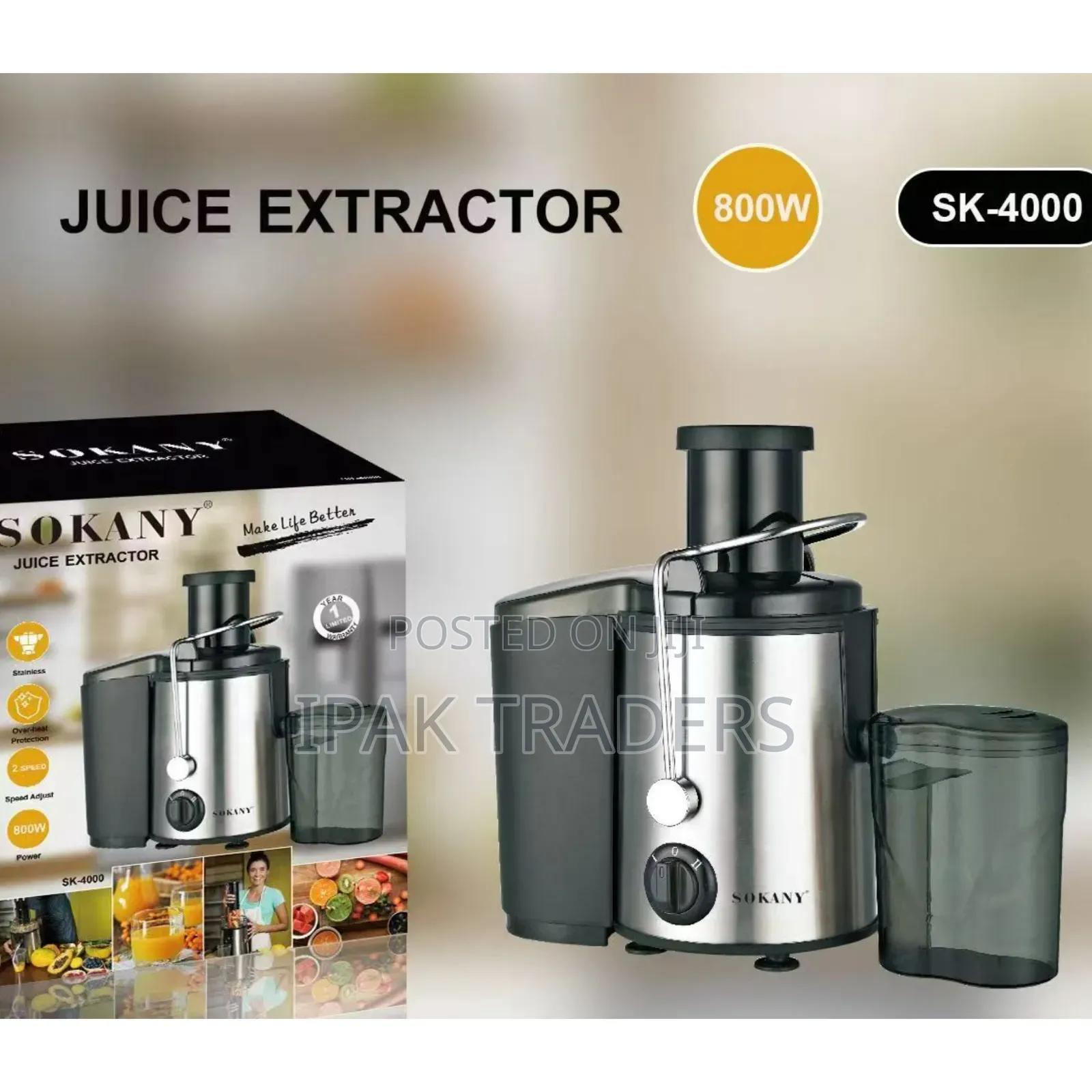 Sokany Juice Extractor SK-4000 Restocked