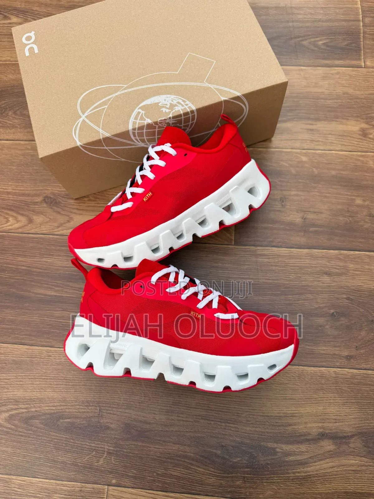 On X Kith K-Tech 1 Red Sizes. _37,38,39,40,41,42,43,44,45