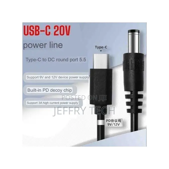 Dc Power Cable 12v Power Type-C Adapter Fast Boast