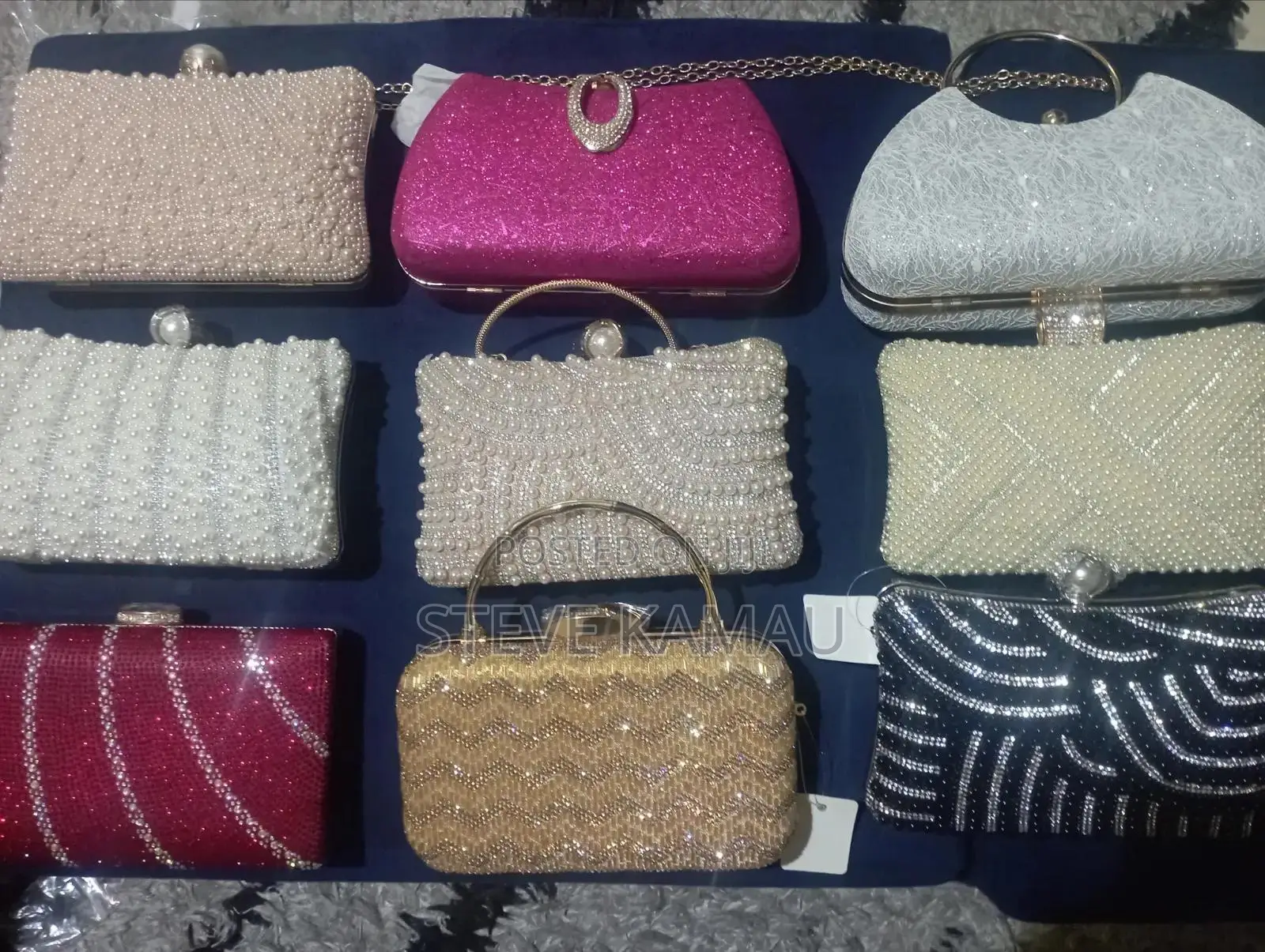 Stunning Party Clutch Evening Event Bag With Handle or Shoulder Chain