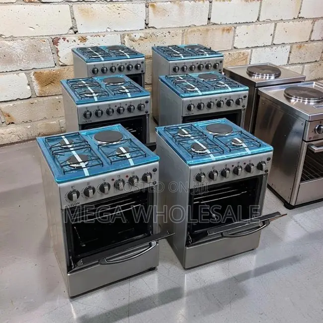 Bulk Prices Glass Lid 3 Gas Burners +1 Electric Free Standing Cookers