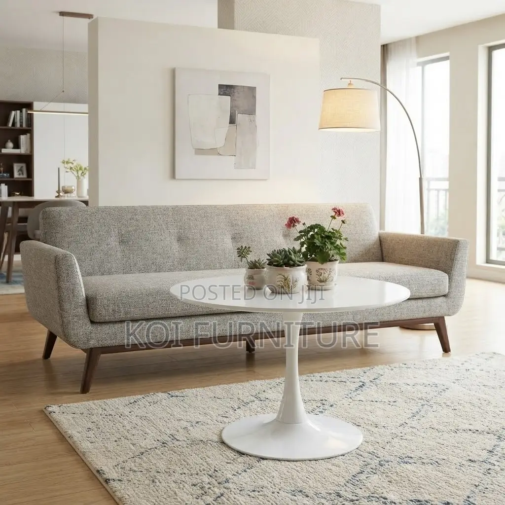 Coffee Table; Round Tulipe Home Office Marble Coffee Table