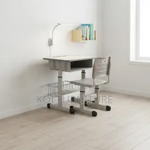 Home Desk; Brown Kids Adjustable Height Desk Chairs