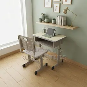 Home Desk; Brown Kids Adjustable Height Desk Chairs