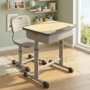 Home Desk; Brown Kids Adjustable Height Desk Chairs