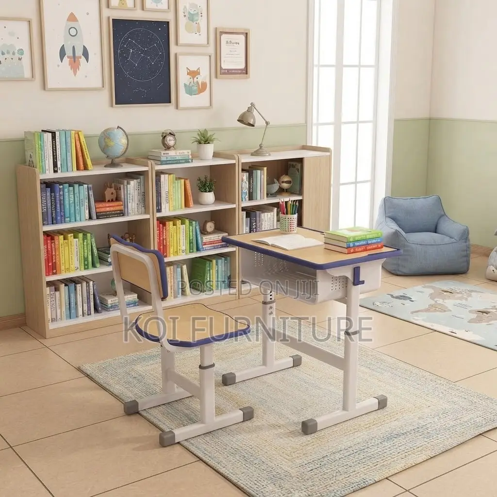 Home Desk; Brown Kids Adjustable Height Desk Chairs