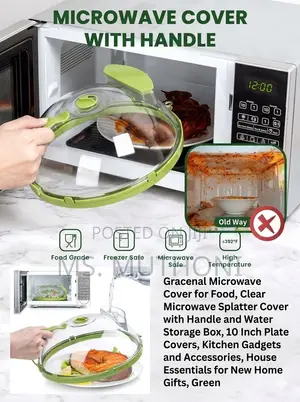 26 Cm Microwave Splatter Cover With Vent + Handle*