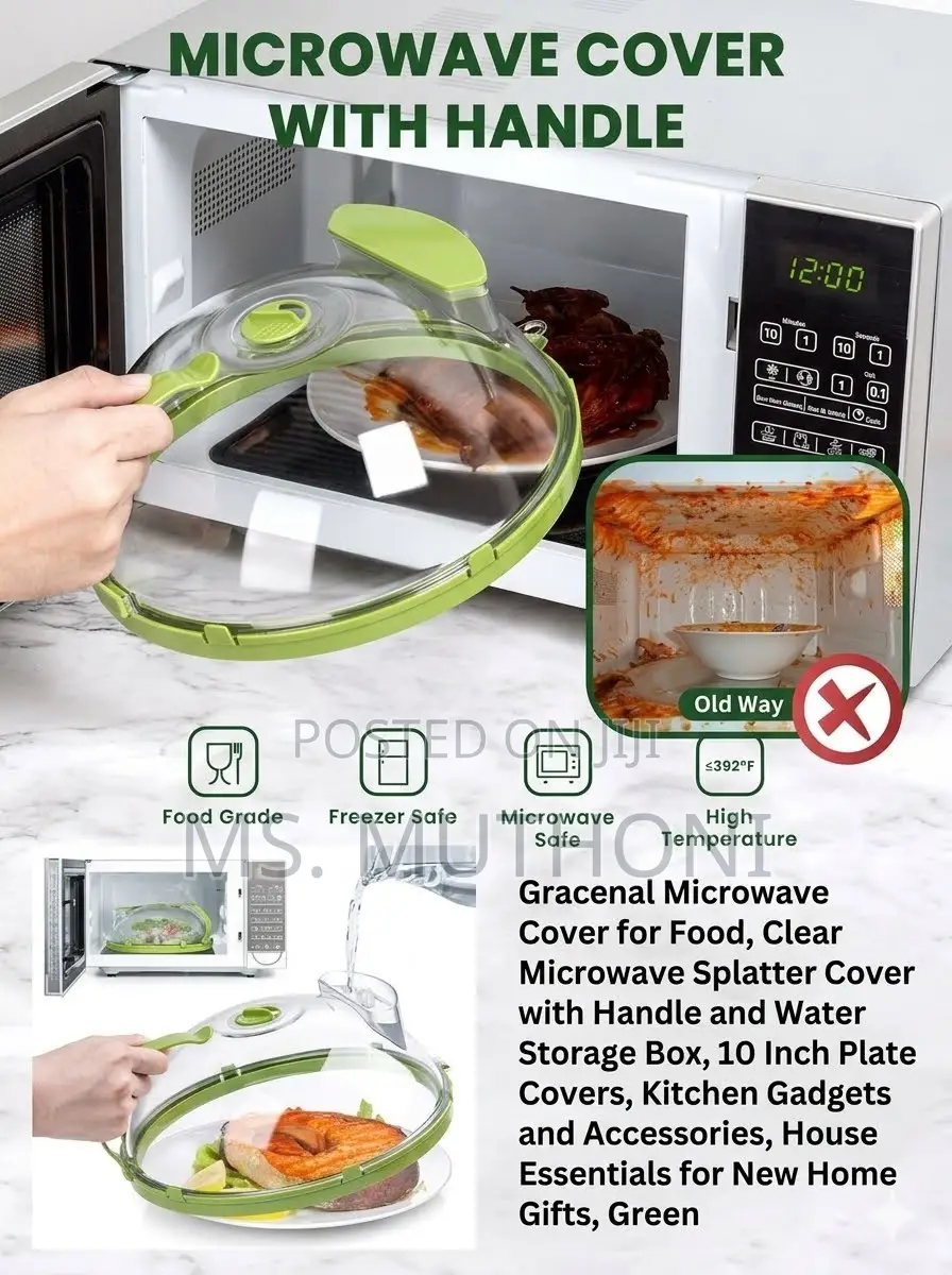 26 Cm Microwave Splatter Cover With Vent + Handle*
