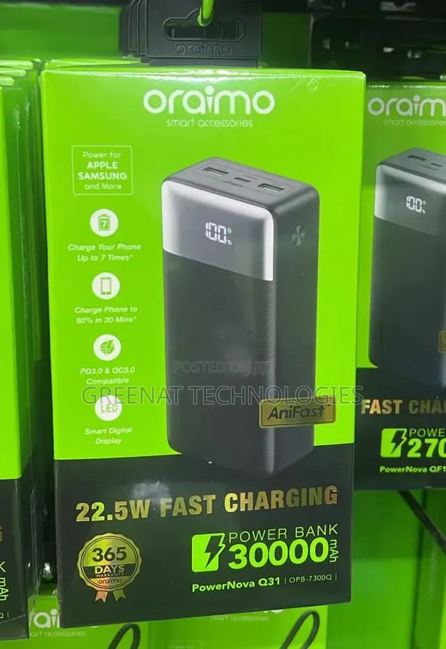 Oraimo PowerNova Q31 30000mAh Power Bank Kenya