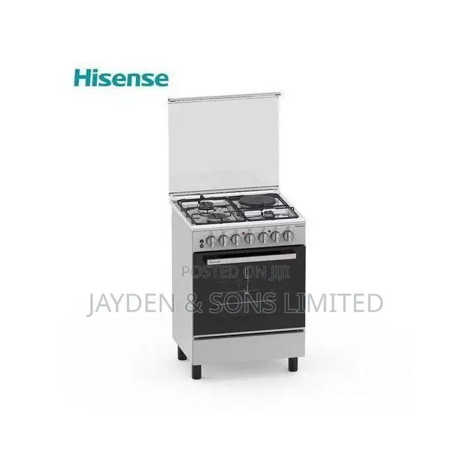 Hisense HF622GEES 60x55cm Freestanding Cooker – 2 Gas + 2 Electric